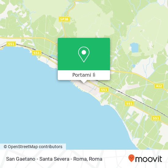 Mappa San Gaetano - Santa Severa - Roma