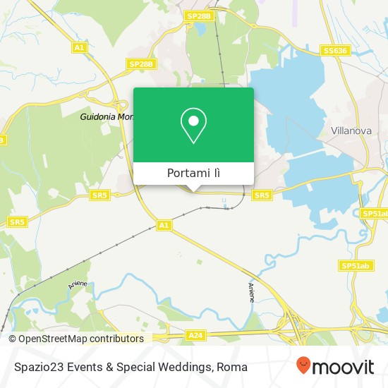 Mappa Spazio23 Events & Special Weddings