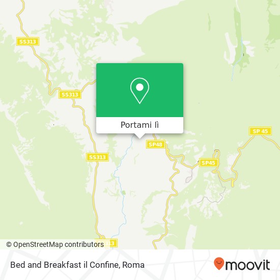 Mappa Bed and Breakfast il Confine