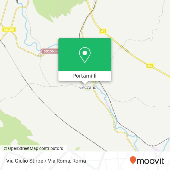Mappa Via Giulio Stirpe / Via Roma