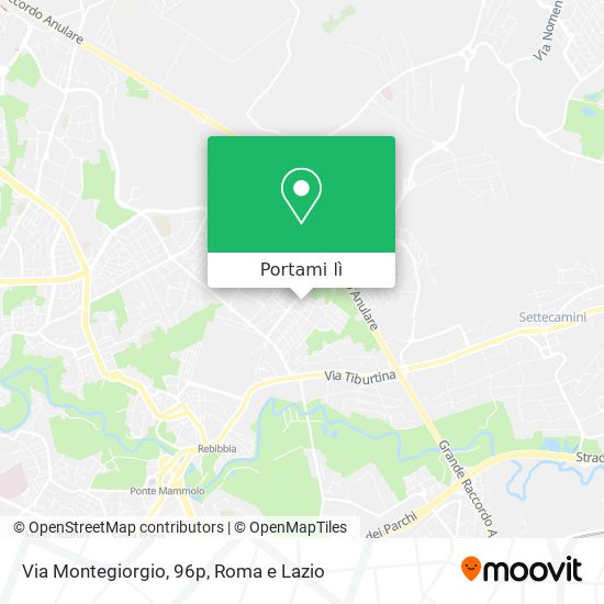 Mappa Via Montegiorgio, 96p