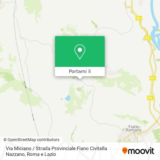 Mappa Via Miciano / Strada Provinciale Fiano Civitella Nazzano