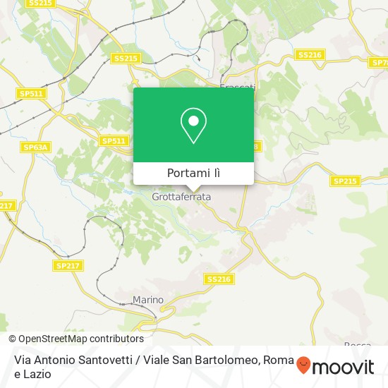 Mappa Via Antonio Santovetti / Viale San Bartolomeo
