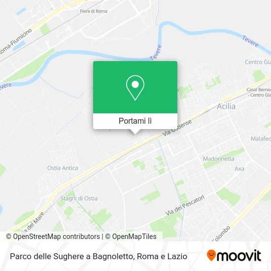 Mappa Parco delle Sughere a Bagnoletto