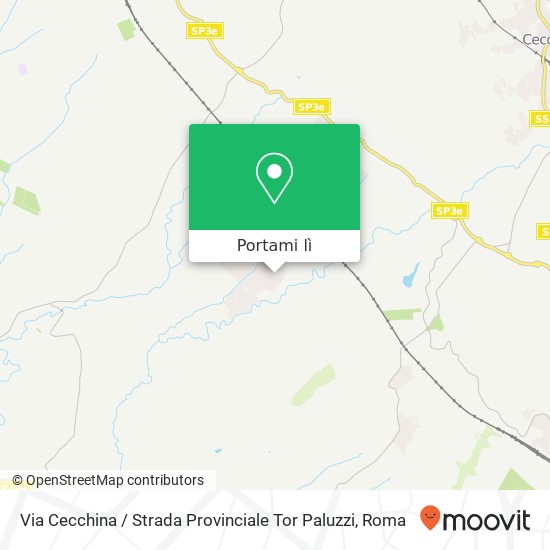 Mappa Via Cecchina / Strada Provinciale Tor Paluzzi