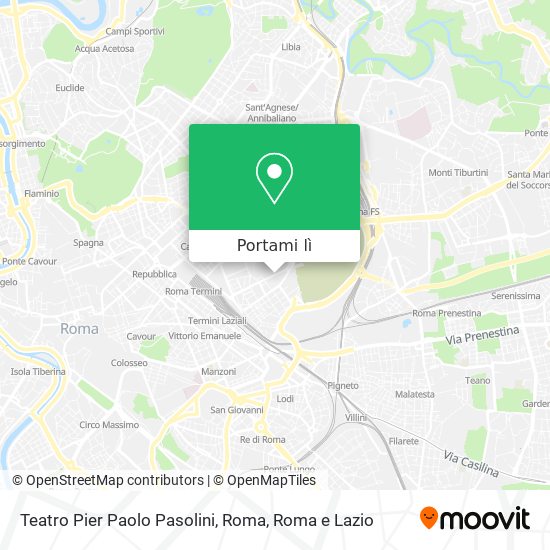 Mappa Teatro Pier Paolo Pasolini, Roma