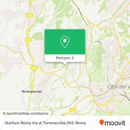 Mappa Starfisio Roma Via di Torrevecchia 969
