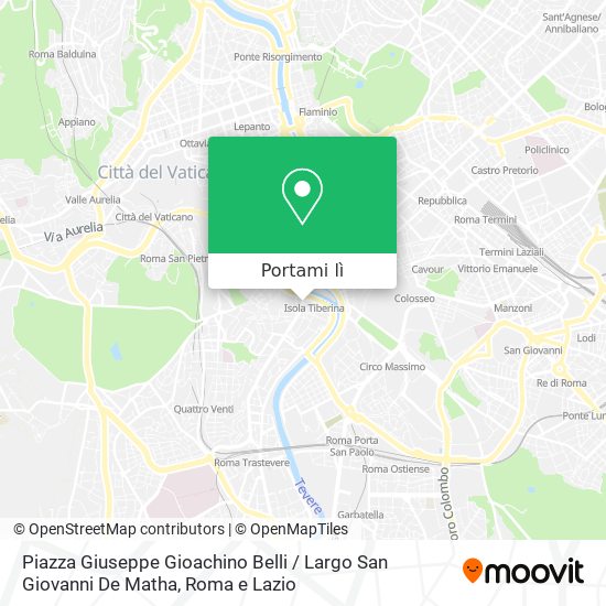 Mappa Piazza Giuseppe Gioachino Belli / Largo San Giovanni De Matha