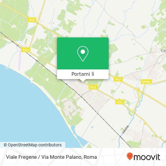 Mappa Viale Fregene / Via Monte Palano