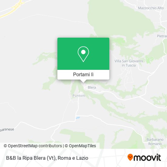 Mappa B&B la Ripa Blera (Vt)