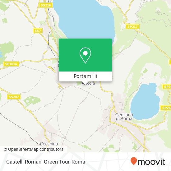 Mappa Castelli Romani Green Tour