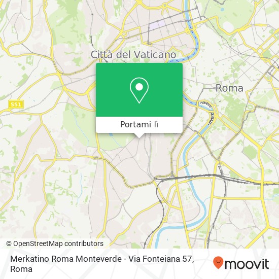 Mappa Merkatino Roma Monteverde - Via Fonteiana 57