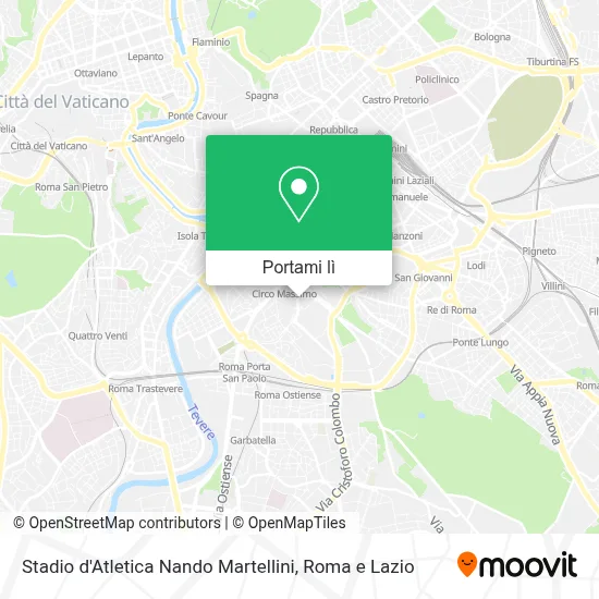 Mappa Stadio d'Atletica Nando Martellini