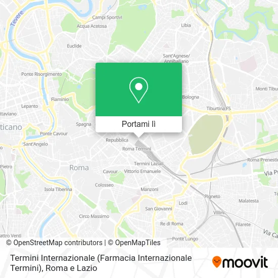 Mappa Termini Internazionale (Farmacia Internazionale Termini)