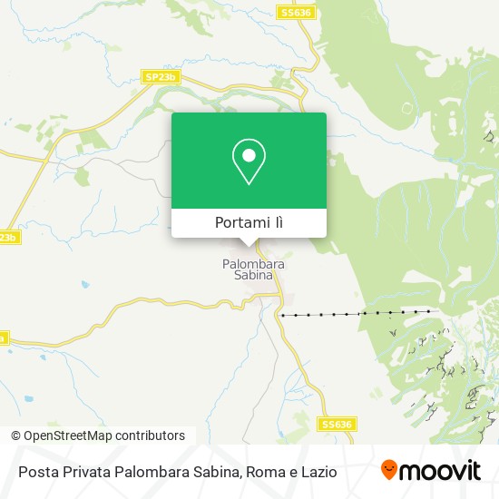 Mappa Posta Privata Palombara Sabina