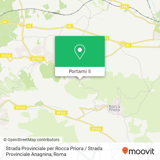 Mappa Strada Provinciale per Rocca Priora / Strada Provinciale Anagnina