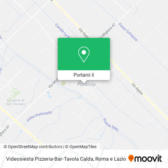 Mappa Videosiesta Pizzeria-Bar-Tavola Calda