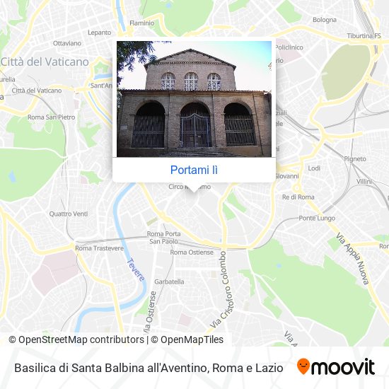 Mappa Basilica di Santa Balbina all'Aventino
