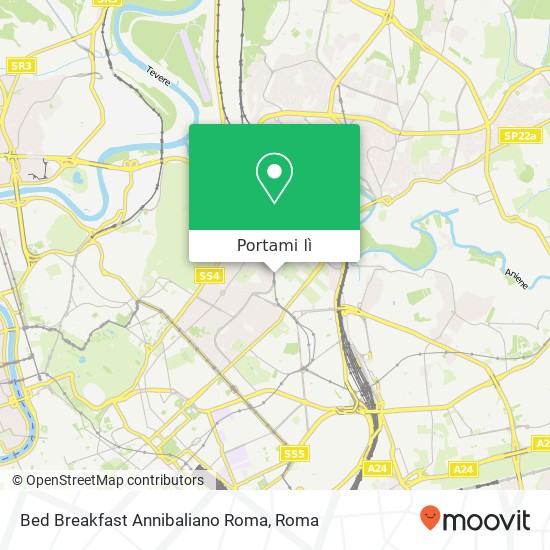Mappa Bed Breakfast Annibaliano Roma