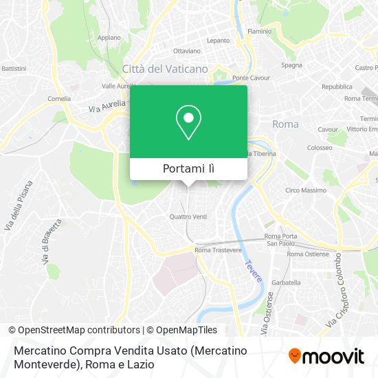 Mappa Mercatino Compra Vendita Usato (Mercatino Monteverde)
