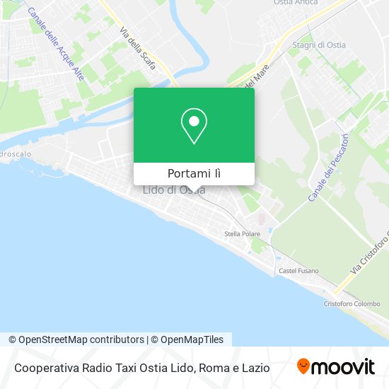 Mappa Cooperativa Radio Taxi Ostia Lido
