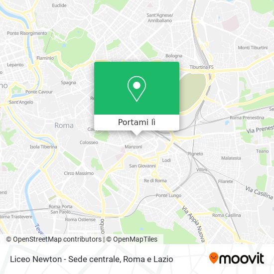 Mappa Liceo Newton - Sede centrale