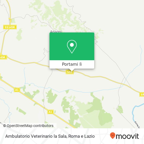 Mappa Ambulatorio Veterinario la Sala