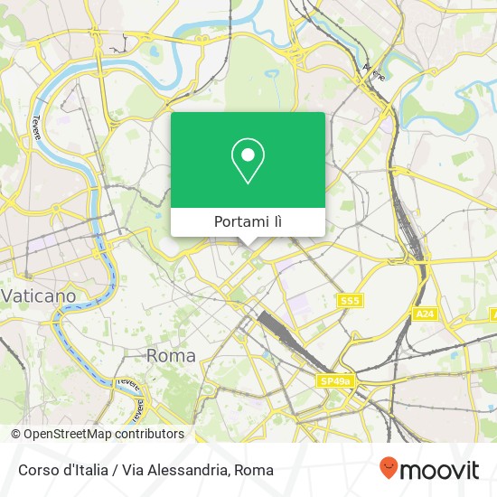 Mappa Corso d'Italia / Via Alessandria
