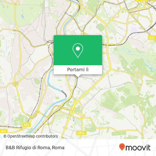 Mappa B&B Rifugio di Roma