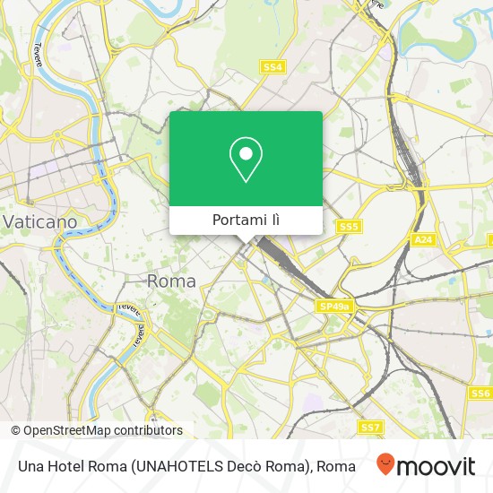 Mappa Una Hotel Roma (UNAHOTELS Decò Roma)