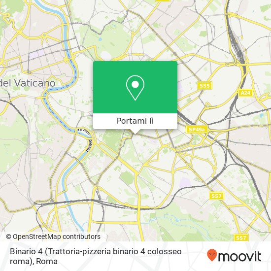 Mappa Binario 4 (Trattoria-pizzeria binario 4 colosseo roma)