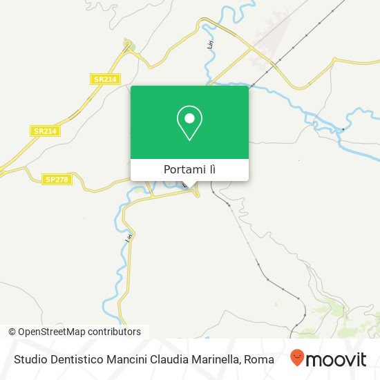 Mappa Studio Dentistico Mancini Claudia Marinella