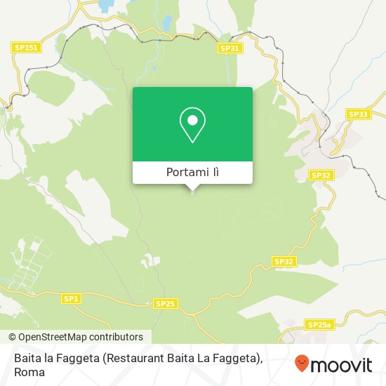 Mappa Baita la Faggeta (Restaurant Baita La Faggeta)