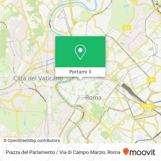 Mappa Piazza del Parlamento / Via di Campo Marzio