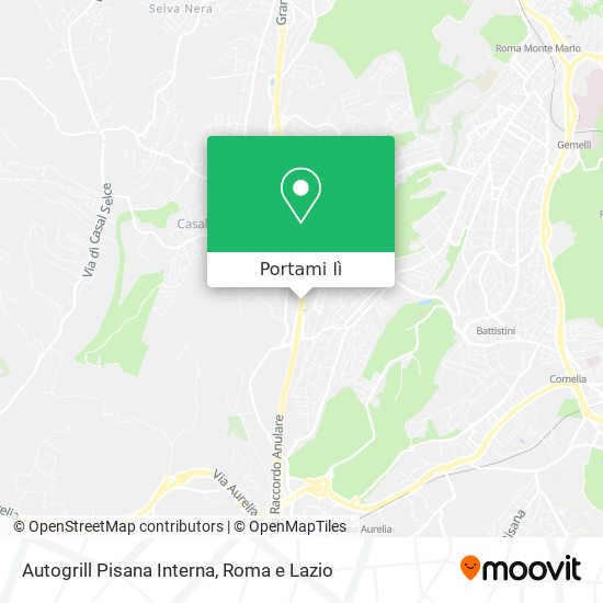 Mappa Autogrill Pisana Interna