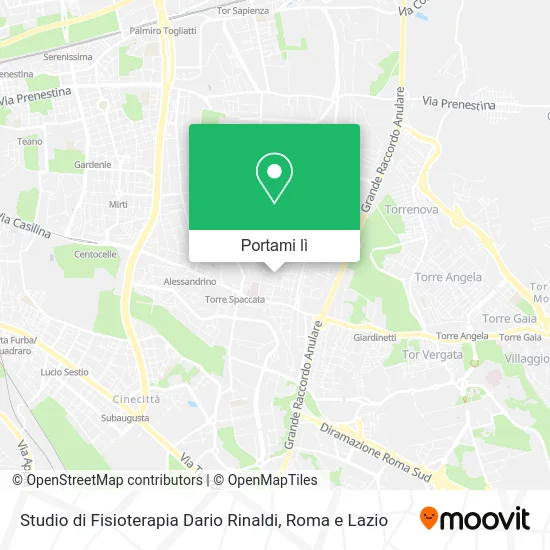 Mappa Studio di Fisioterapia Dario Rinaldi