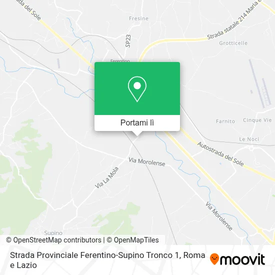 Mappa Strada Provinciale Ferentino-Supino Tronco 1