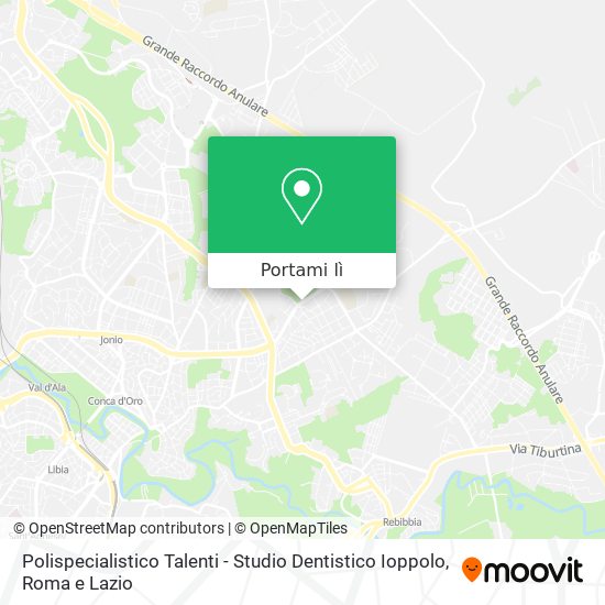 Mappa Polispecialistico Talenti - Studio Dentistico Ioppolo