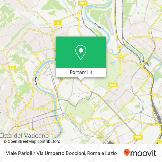 Mappa Viale Parioli / Via Umberto Boccioni
