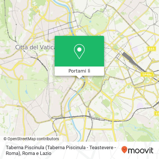 Mappa Taberna Piscinula (Taberna Piscinula - Teastevere - Roma)