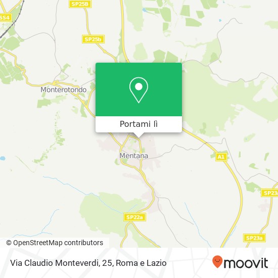 Mappa Via Claudio Monteverdi, 25