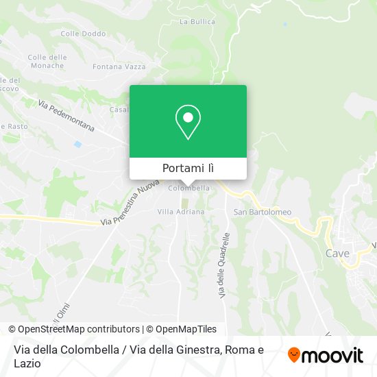 Mappa Via della Colombella / Via della Ginestra