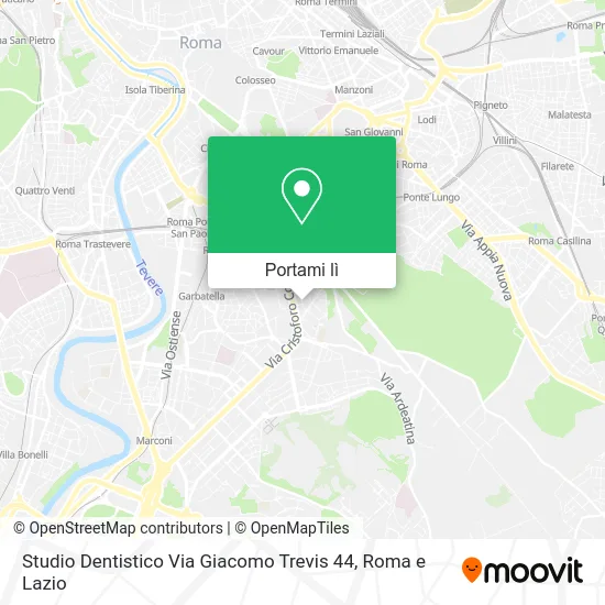 Mappa Studio Dentistico Via Giacomo Trevis 44
