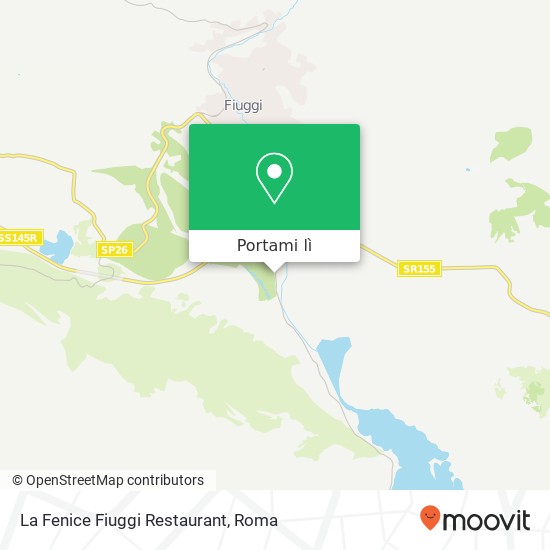 Mappa La Fenice Fiuggi Restaurant