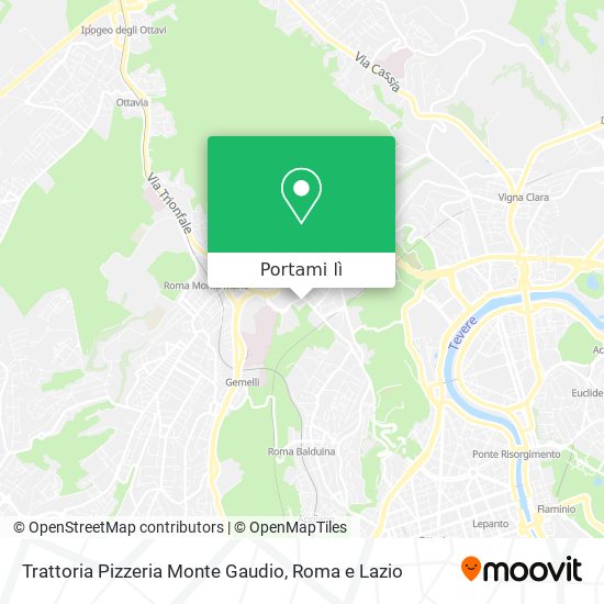 Mappa Trattoria Pizzeria Monte Gaudio
