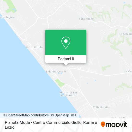 Mappa Pianeta Moda - Centro Commerciale Gielle