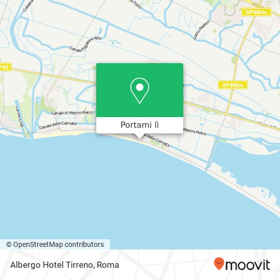 Mappa Albergo Hotel Tirreno