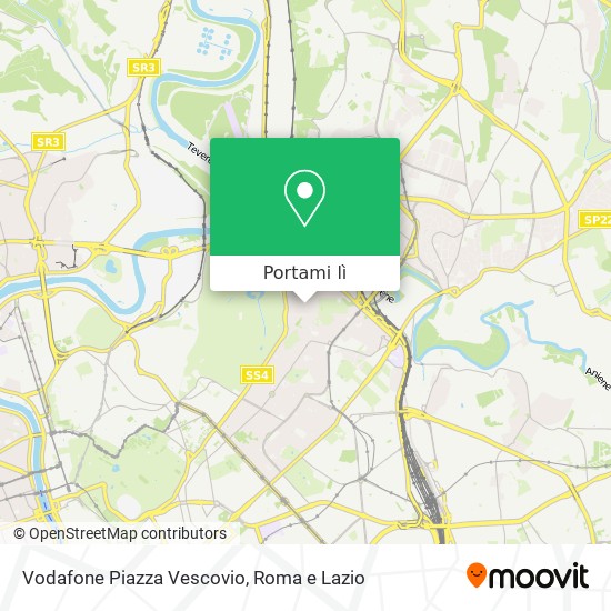 Mappa Vodafone Piazza Vescovio