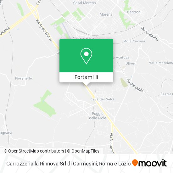 Mappa Carrozzeria la Rinnova Srl di Carmesini