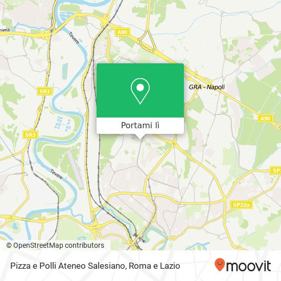 Mappa Pizza e Polli Ateneo Salesiano